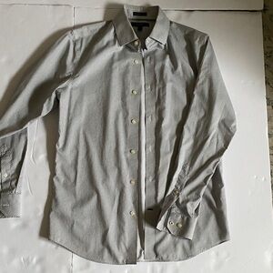 Banana Republic Black and White Patterned Button-Down Shirt